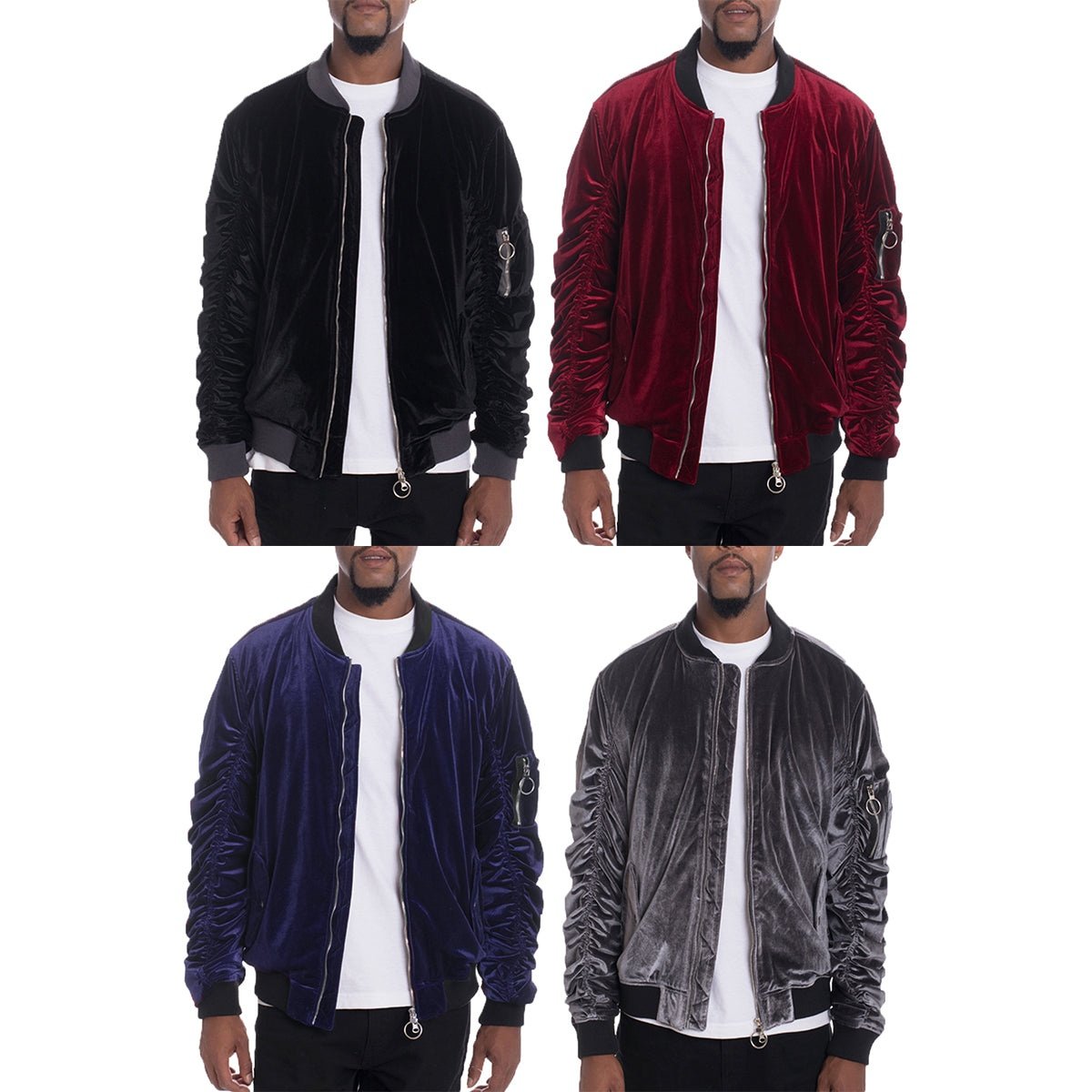Velour Bomber Jacket-1