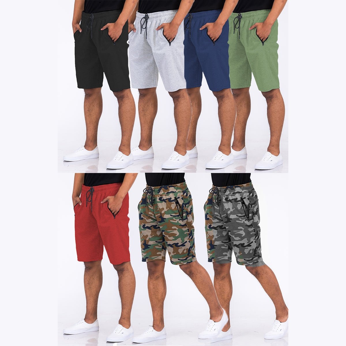 Heathered Cotton Shorts