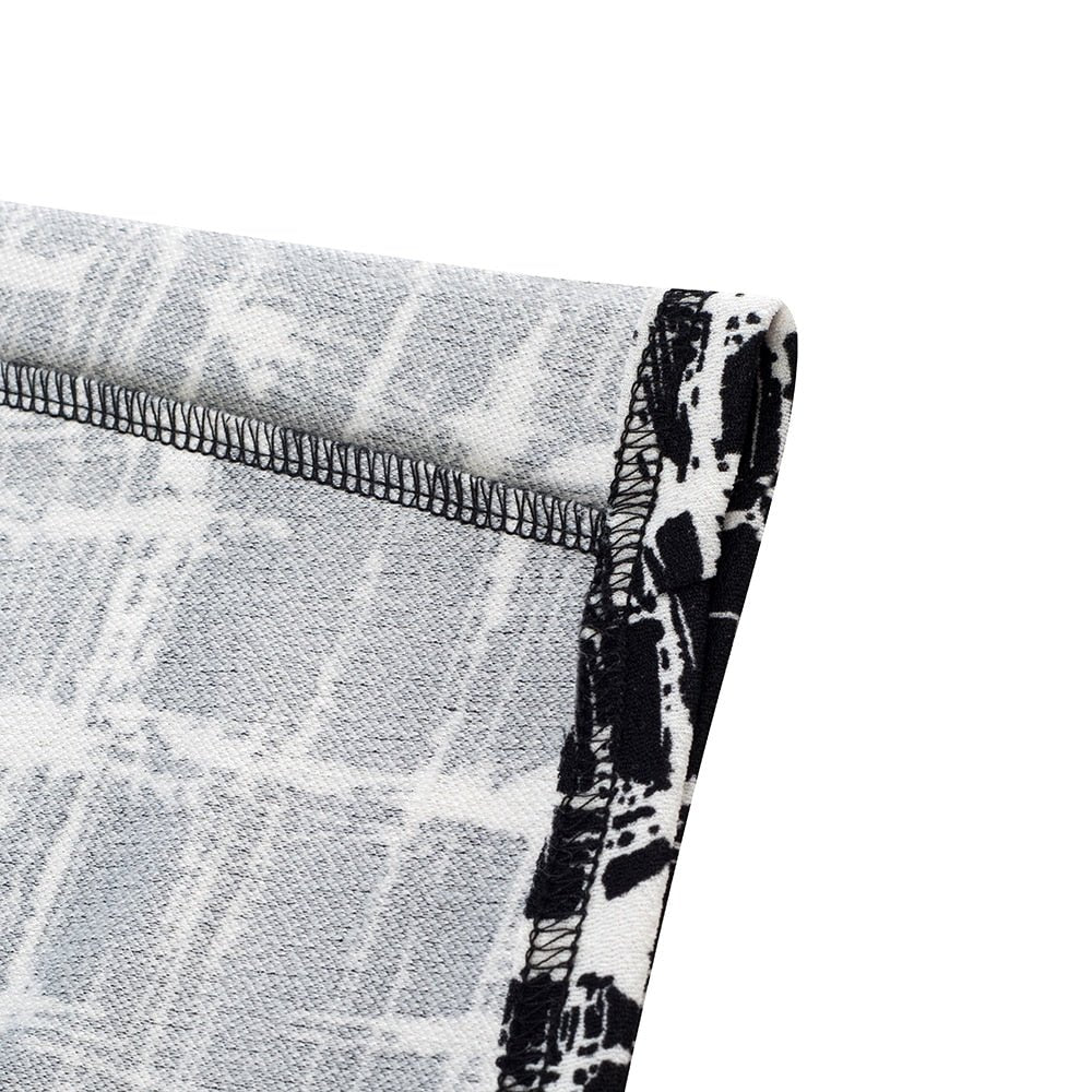 Elegant Autumn Printed Fitted Dress