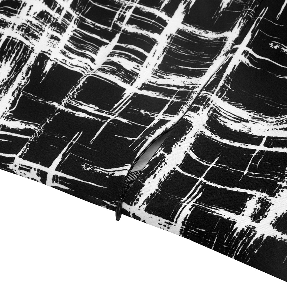 Elegant Autumn Printed Fitted Dress