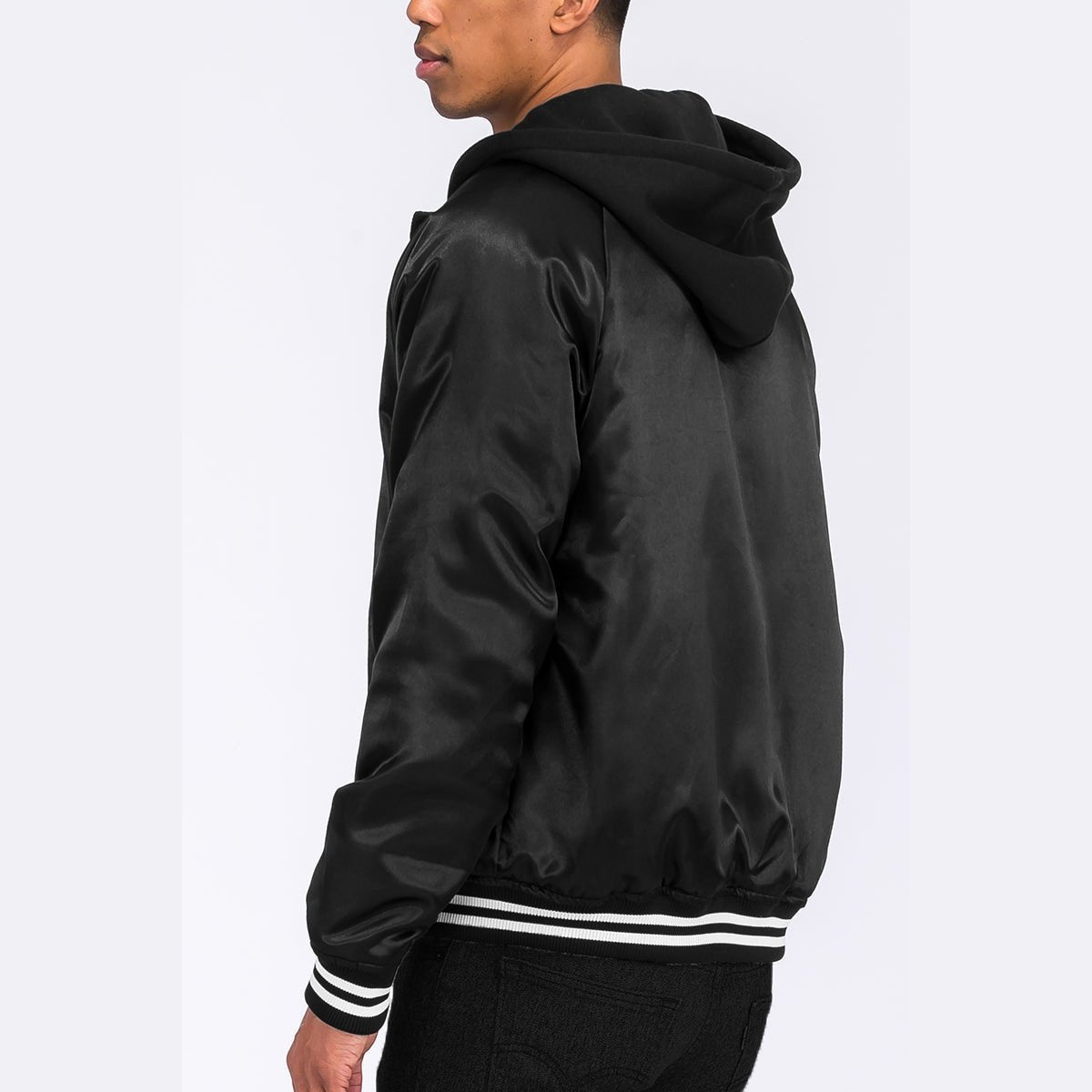 Satin Hooded Varsity Jacket-3