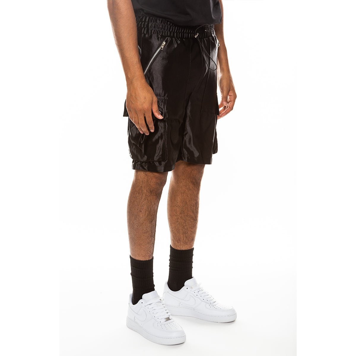 Satin Cargo Shorts