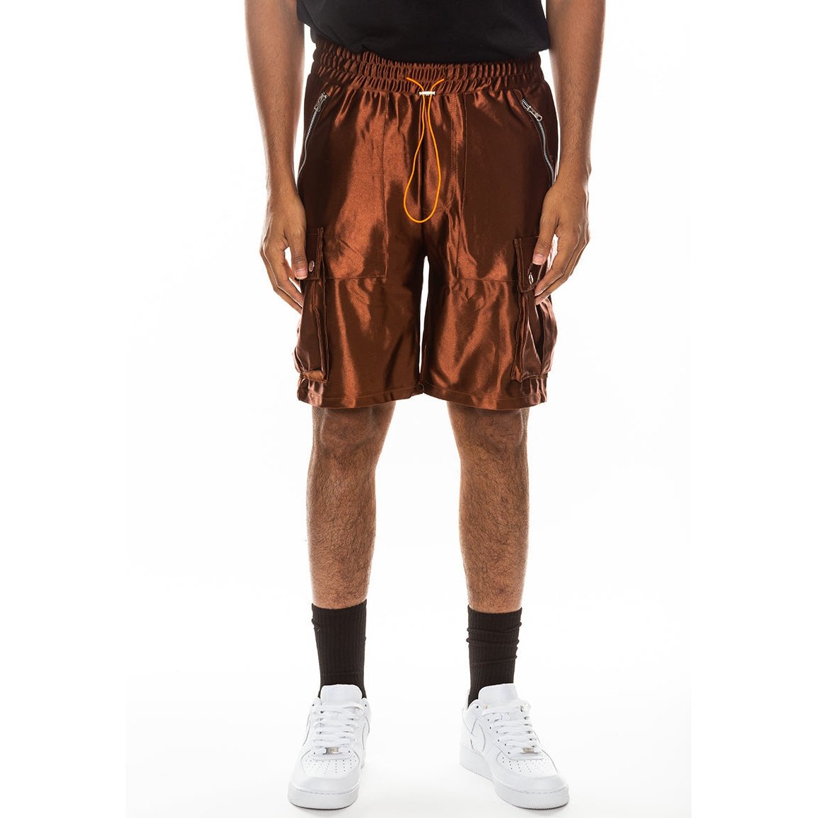 Satin Cargo Shorts
