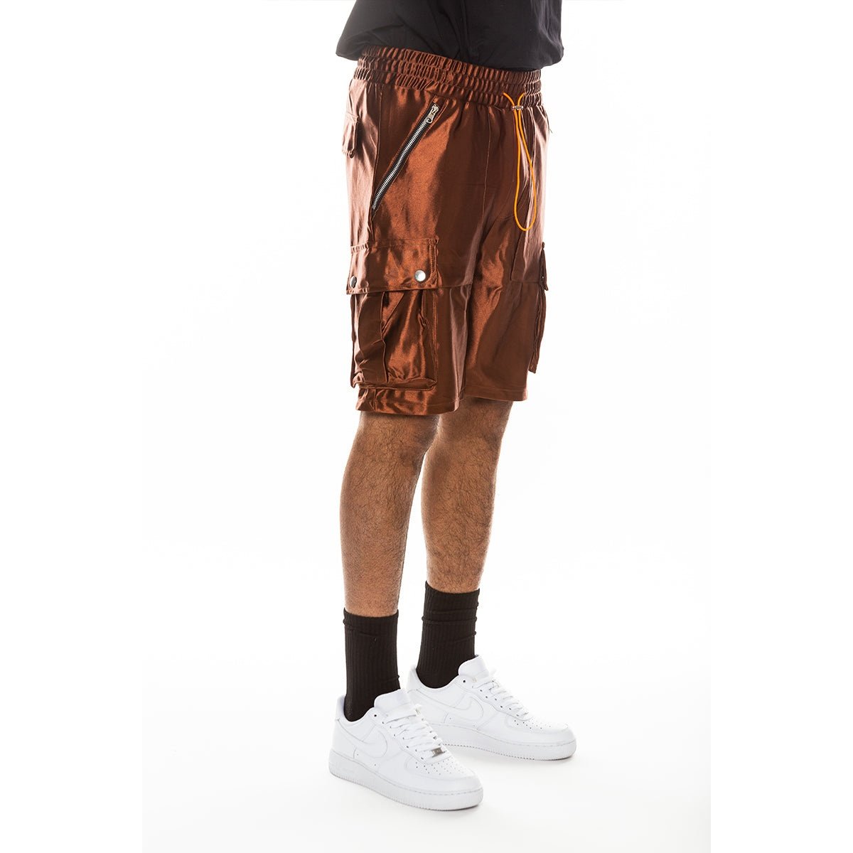 Satin Cargo Shorts