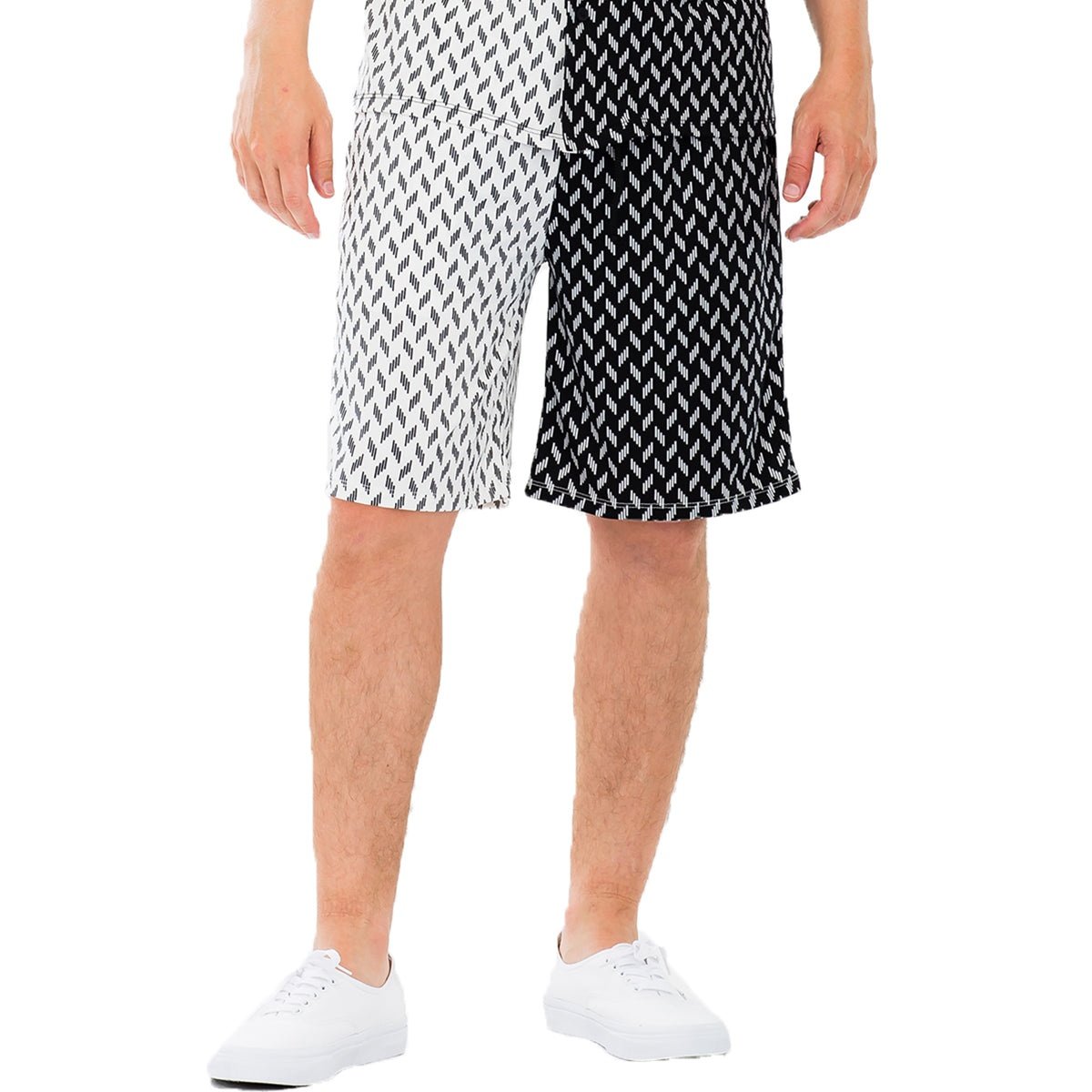 HALF AND HALF PRINT SHORTS