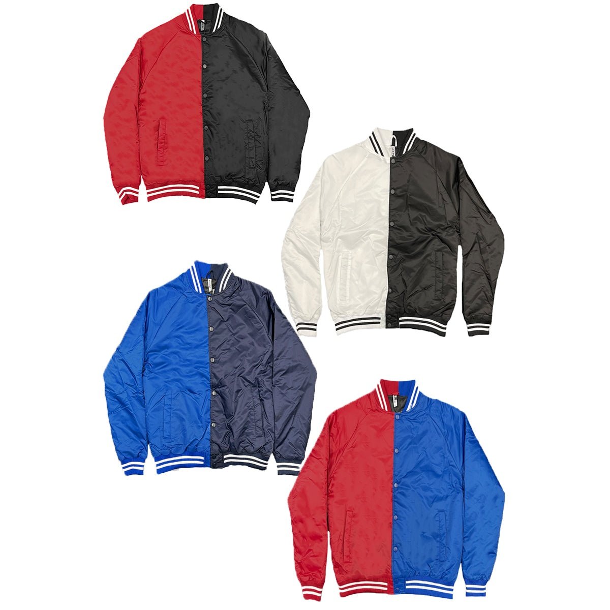 Two Tone Varsity Bomber Jacket-1
