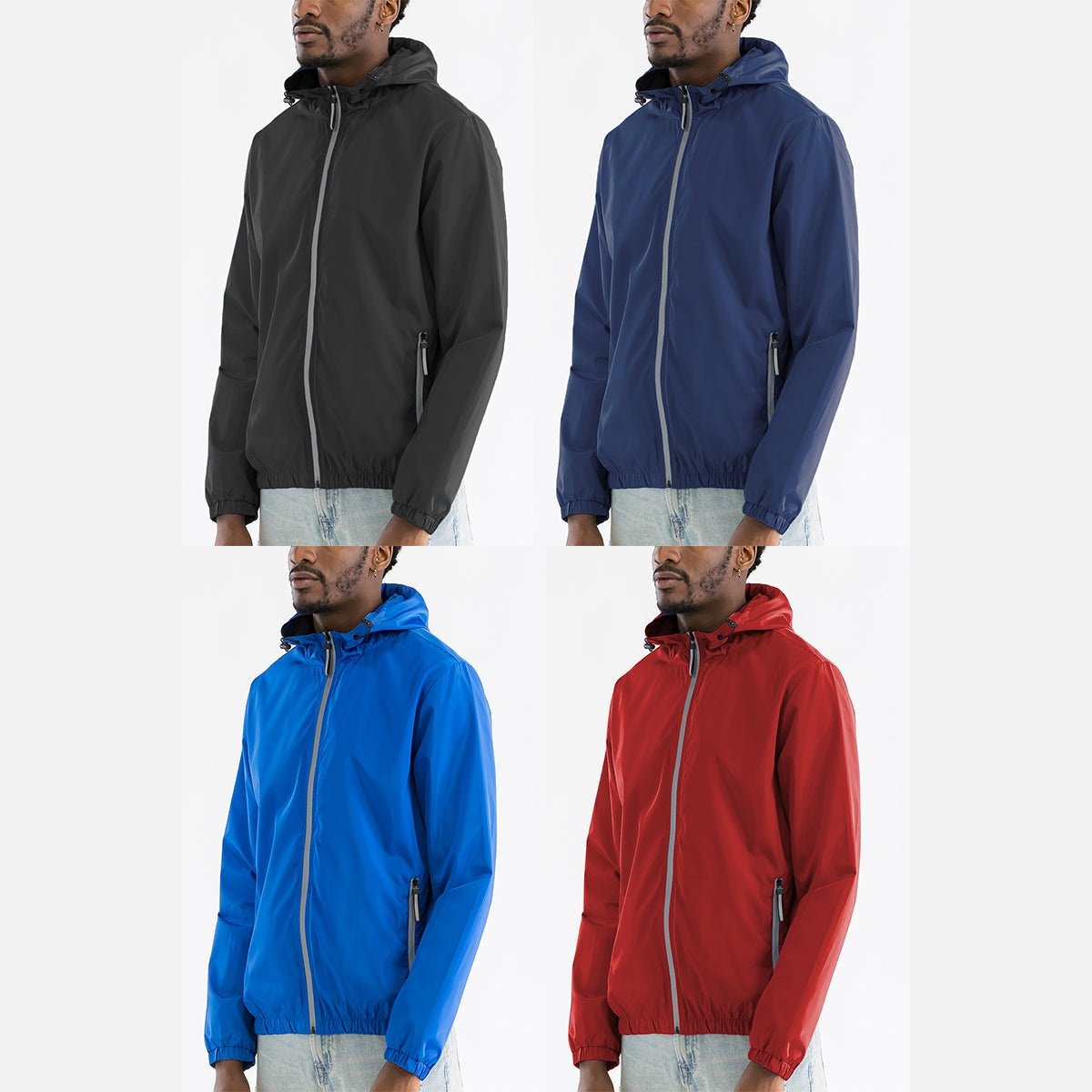 Reflective Zipper Windbreaker-1