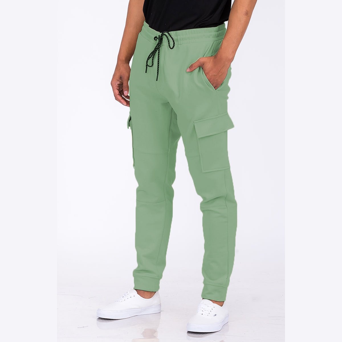 Cotton Blend Cargo Joggers