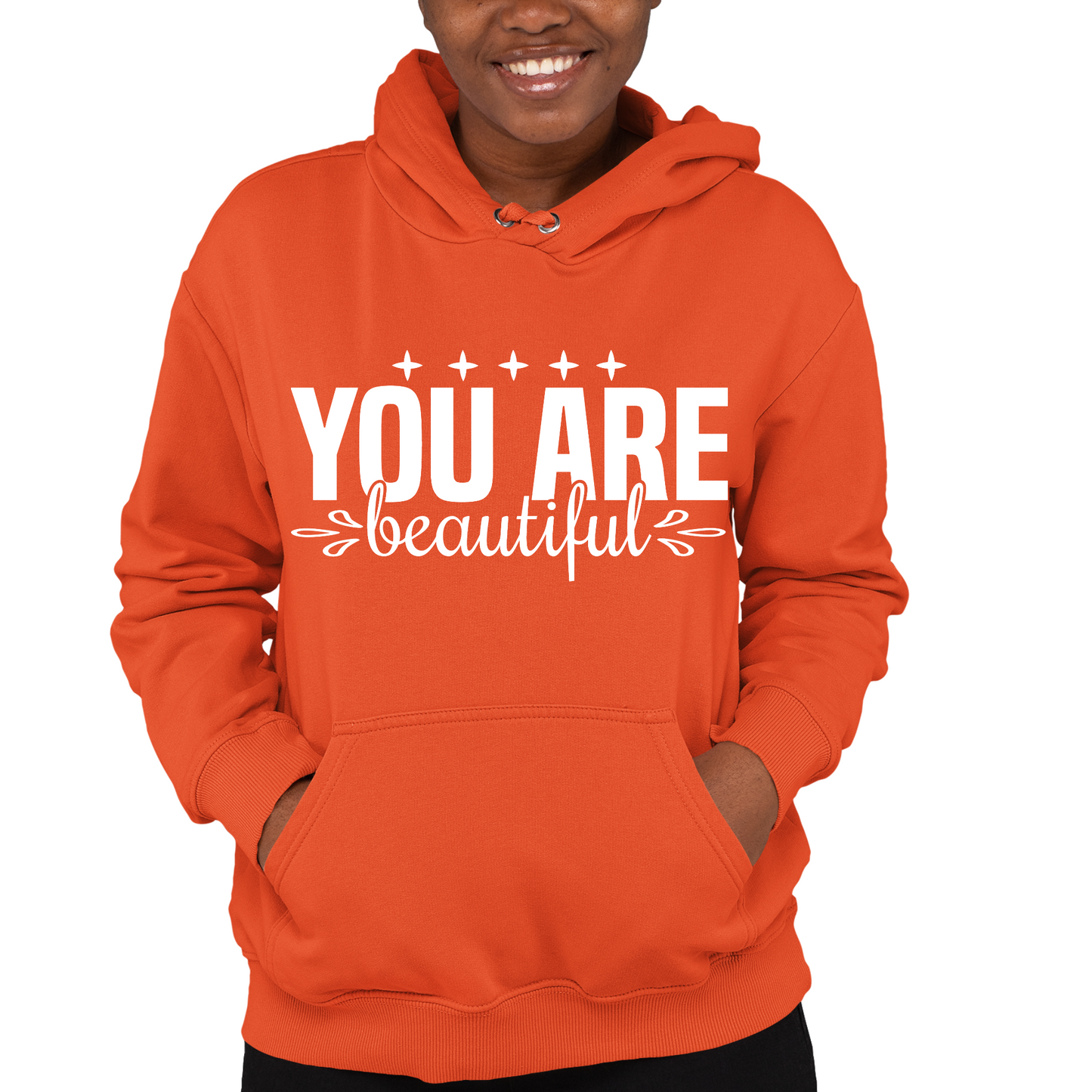Womens Long Sleeve Hoodie You Are Beautiful Inspiration Affirmation