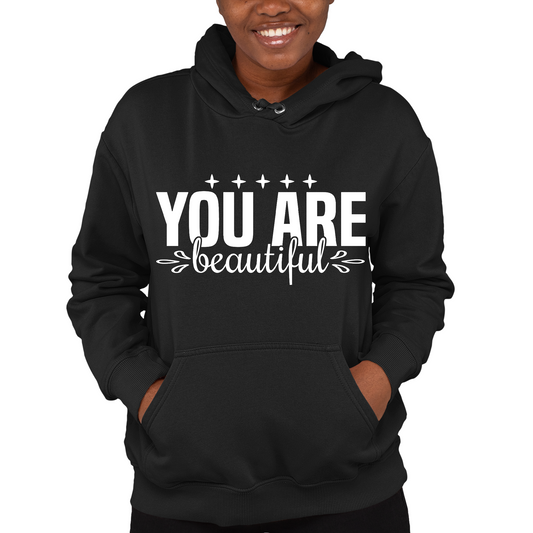 Womens Long Sleeve Hoodie You Are Beautiful Inspiration Affirmation