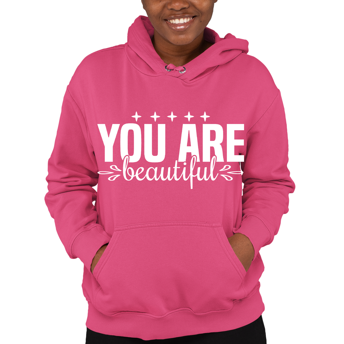 Womens Long Sleeve Hoodie You Are Beautiful Inspiration Affirmation