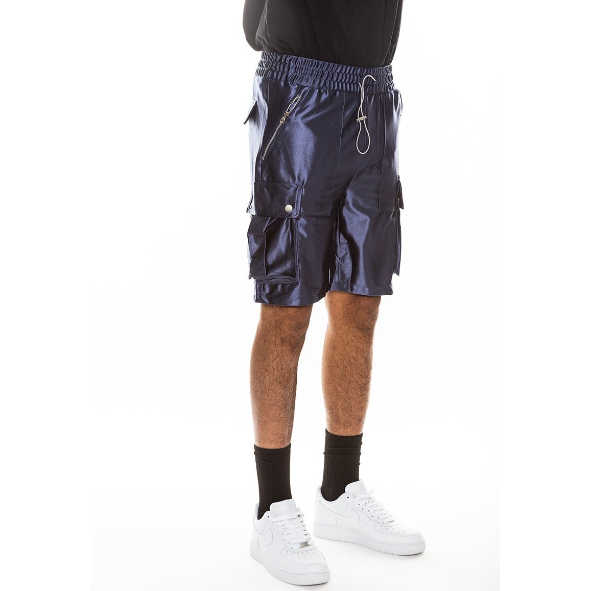 Satin Cargo Shorts