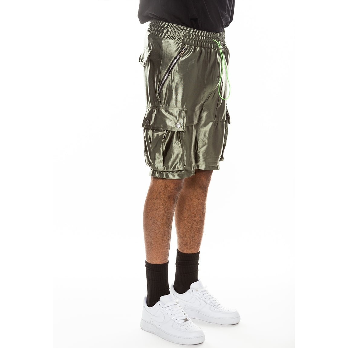 Satin Cargo Shorts