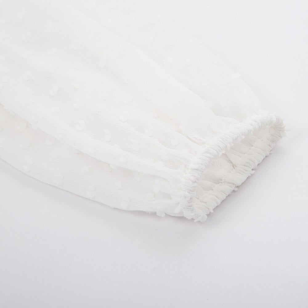 Women's Dresses Fashion V-Neck Empire Waist Swing Dress Long Sleeve Flared A-Line Summer Chiffon Mesh Lady Elegant Dresses New