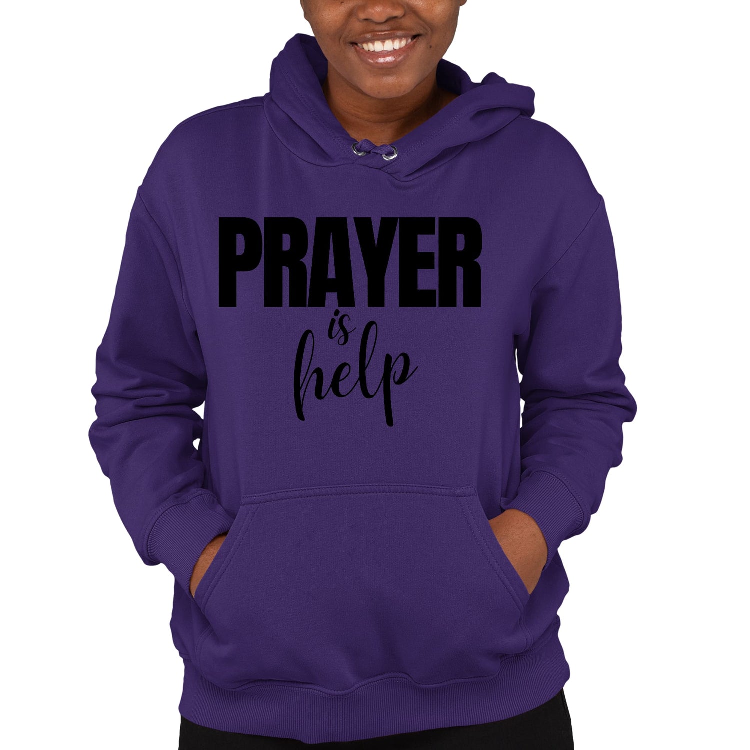 Womens Hoodie Say It Soul - Prayer Is Help, Inspirational Quotes,