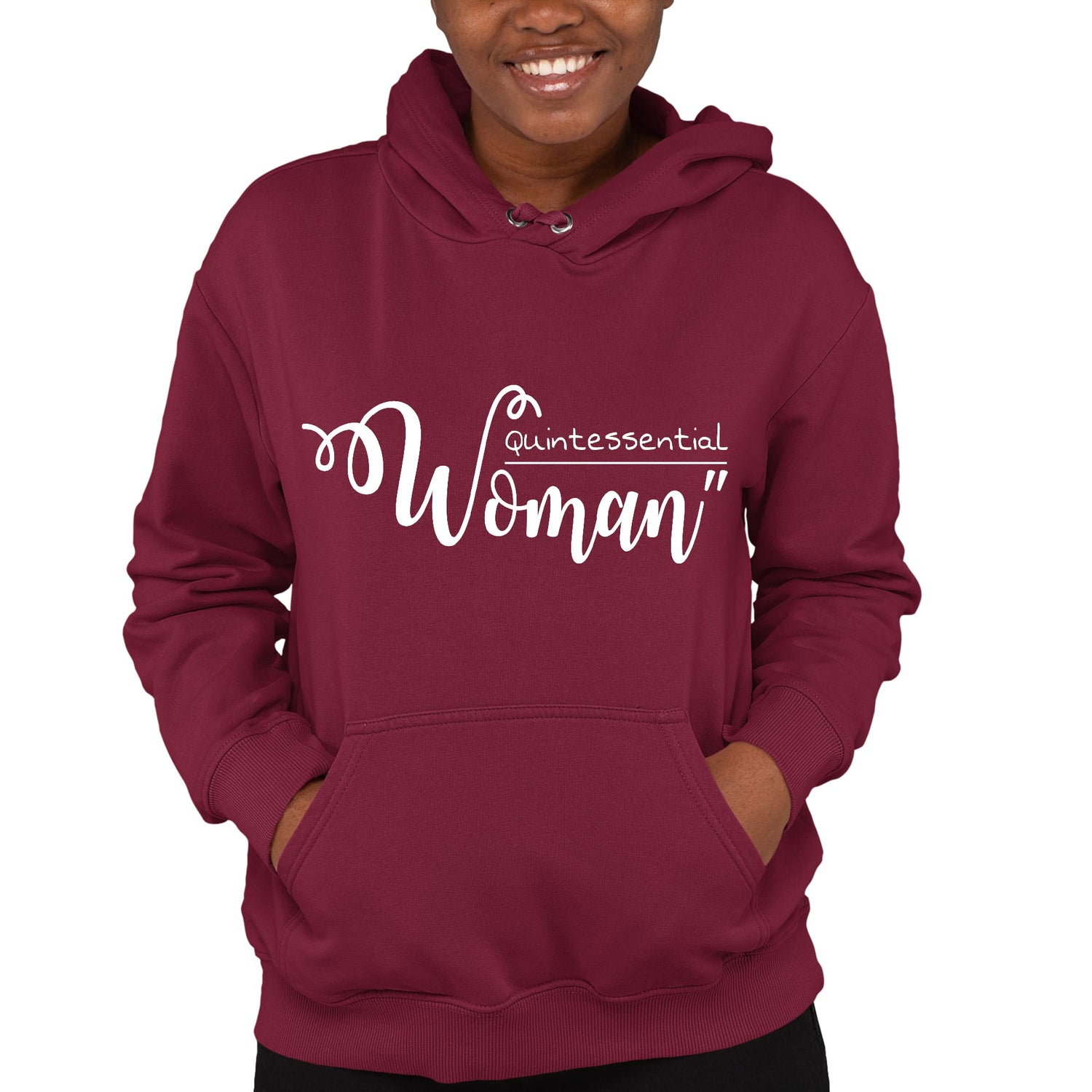 Womens Long Sleeve Hoodie Quintessential Woman Inspirational