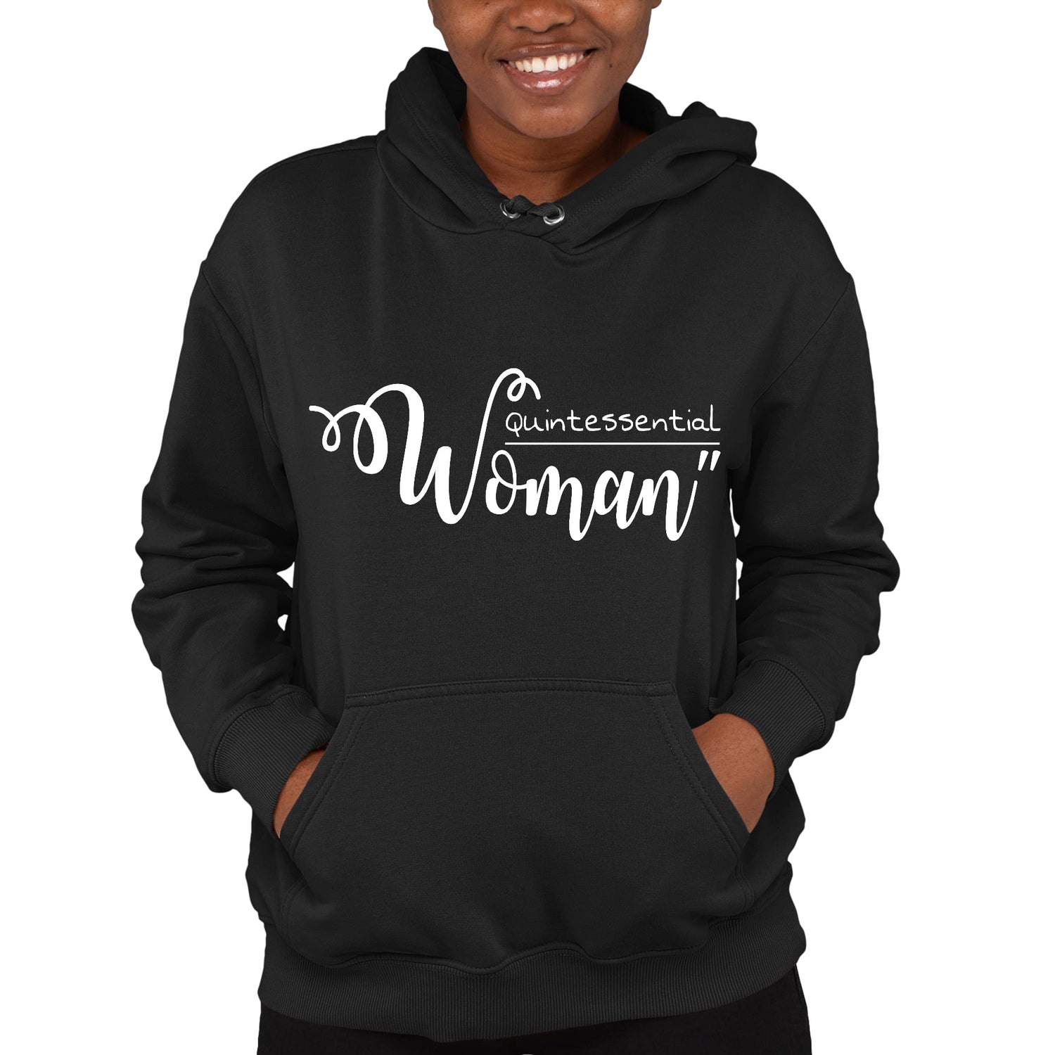 Womens Long Sleeve Hoodie Quintessential Woman Inspirational