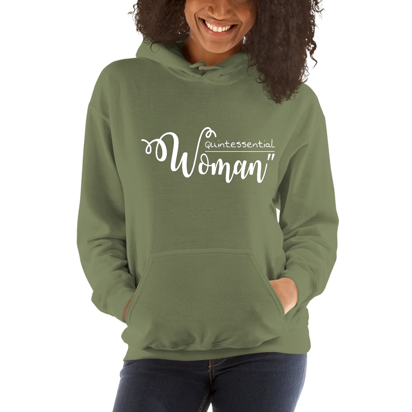 Womens Long Sleeve Hoodie Quintessential Woman Inspirational