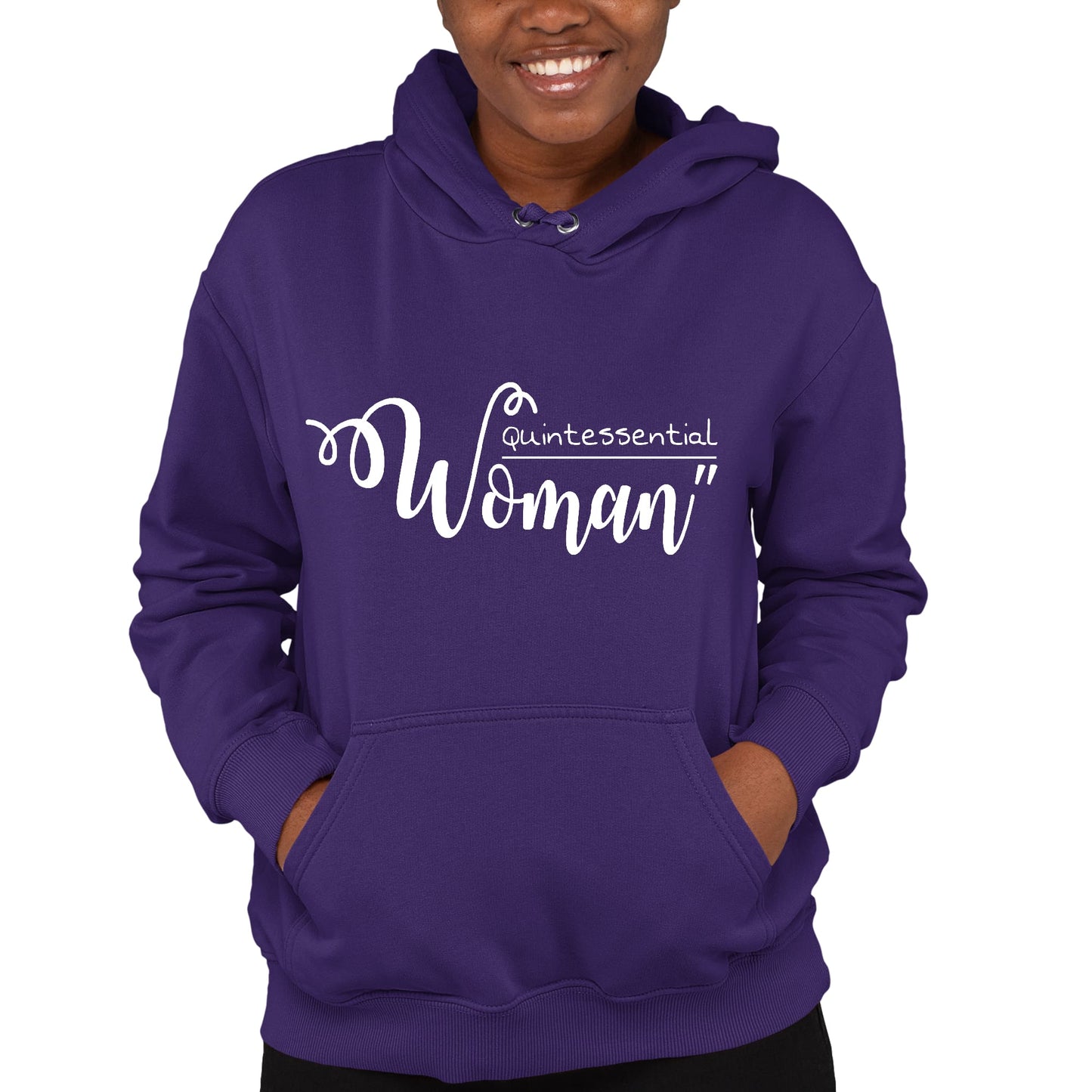 Womens Long Sleeve Hoodie Quintessential Woman Inspirational